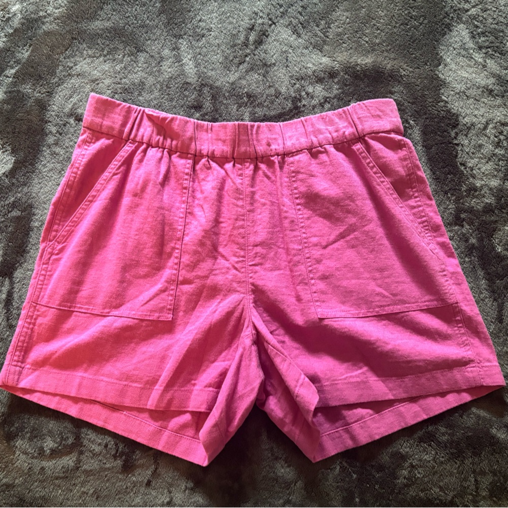 J Crew Pink Linen Shorts— XS